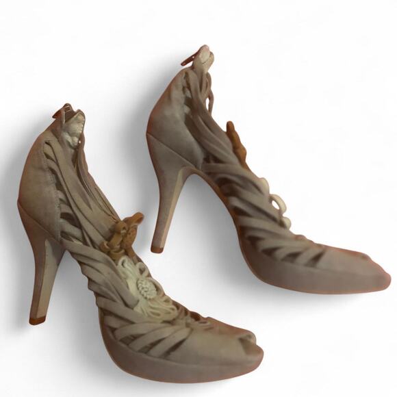 Brown and tan leather sandals - Picture 3 of 5